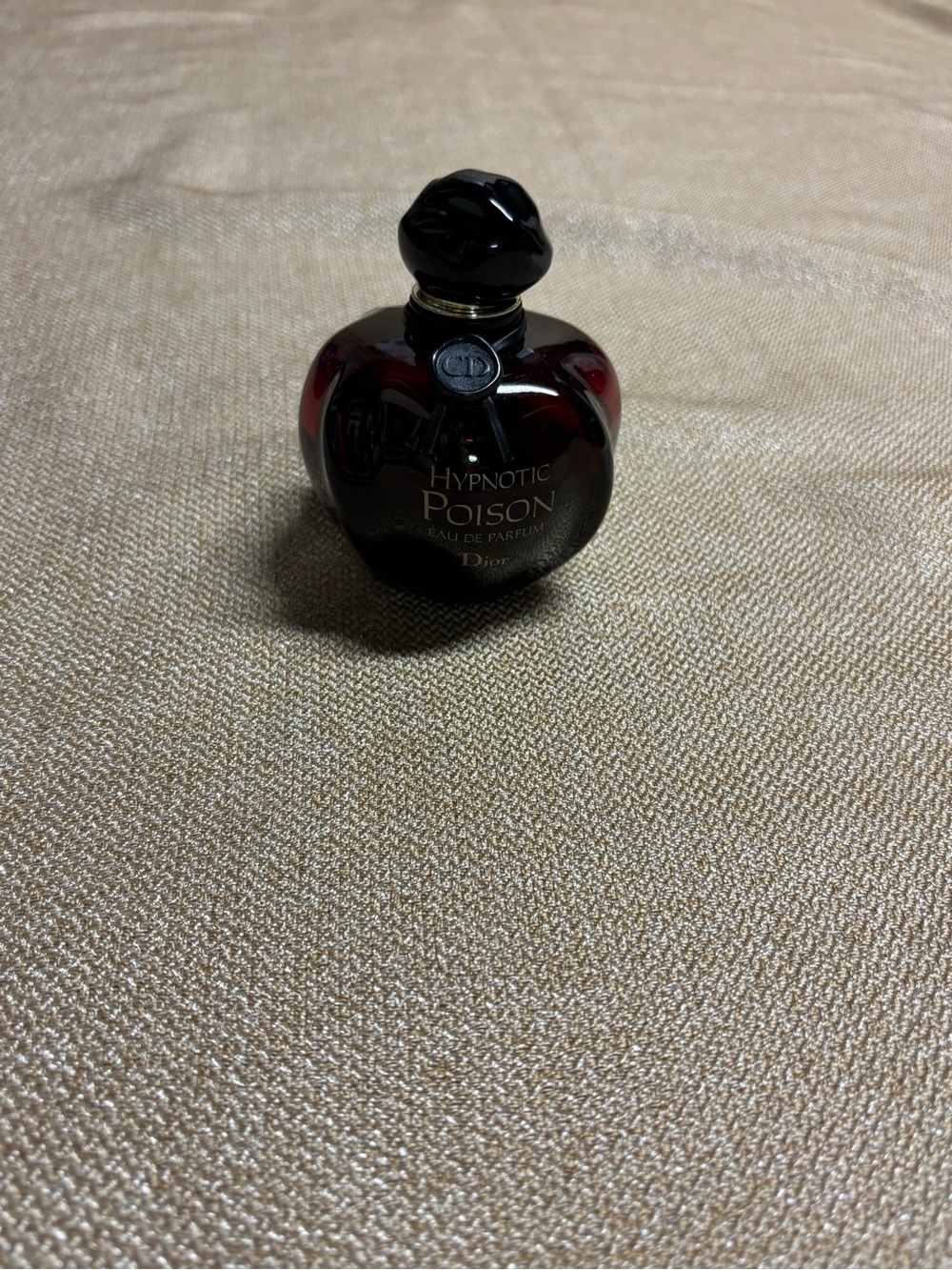Dior Hypnotic Poison Perfume Bottle - Dark Red and Black 1/2 full